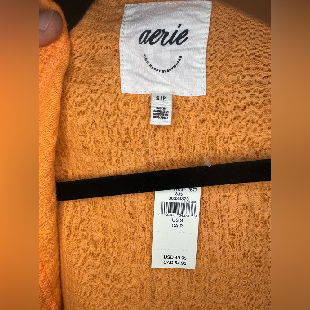 Women’s Aerie Orange Pool Coverup- Size Small- New with tags